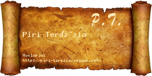 Piri Terézia névjegykártya