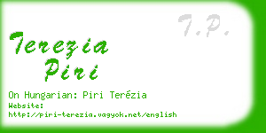 terezia piri business card